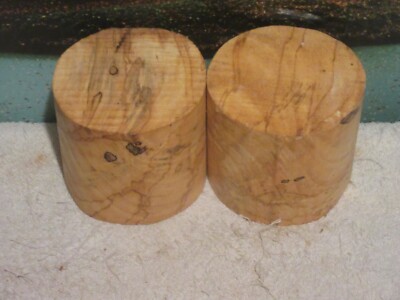2PC SPALTED  RIVER BIRCH 5X4 TURNING WOOD BOWL BLANK