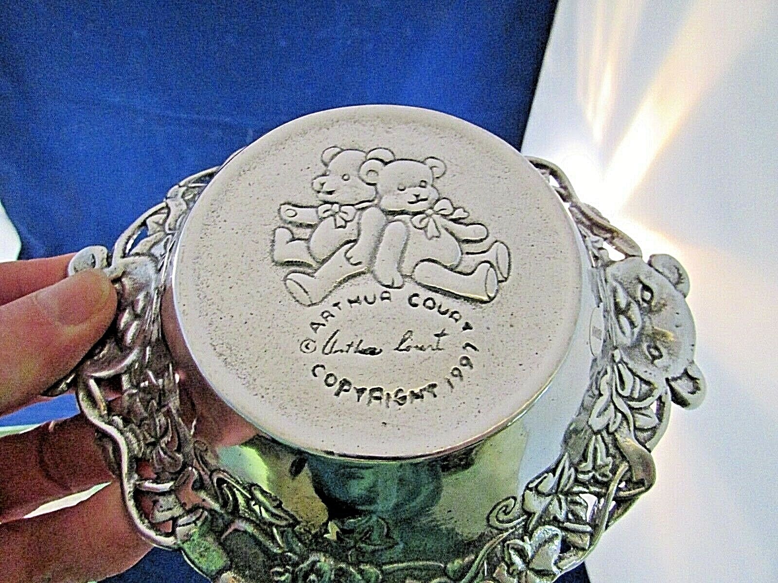 ARTHUR COURT DESIGNS BABY BOWL & SPOON TEDDY BEAR