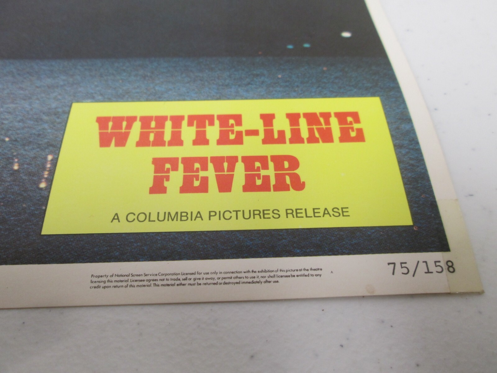 Vtg Original 1975 Lobby Card White Line Fever Slim Pickens Jan Michael Vincent 7