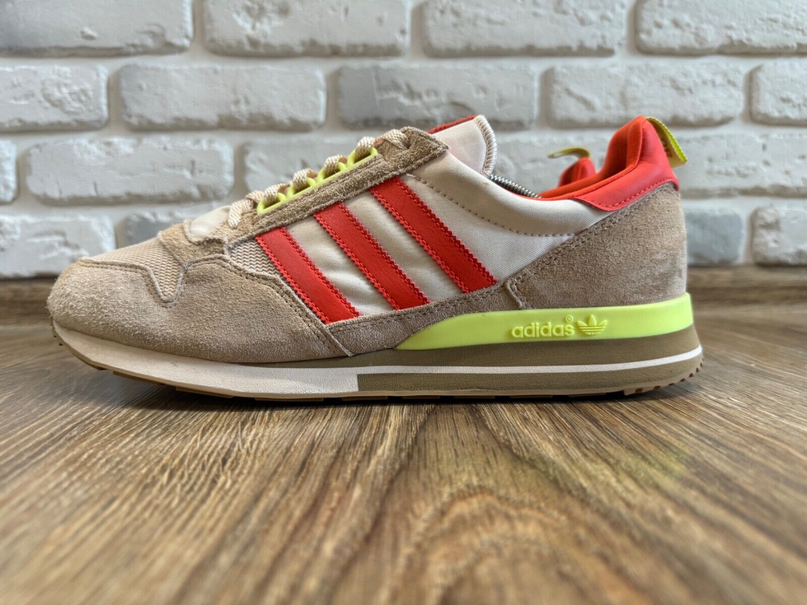 Adidas ZX 500 Jordan Beige Orange Trainers Size 44.5 FU9247 Adidas ZX 500 Jordan Beige Orange Trainers Size 44.5 FU9247