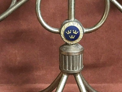 Vintage Pair of Candelabra's ~ Genuine Brass? ~ 3 Candles Each ~ Made in Sweden