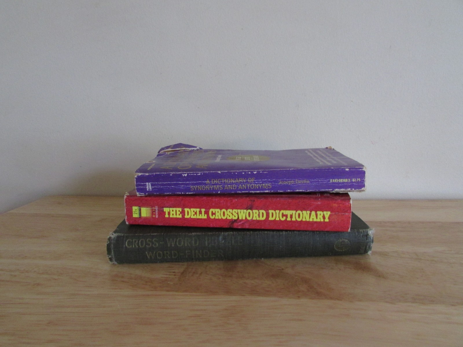 Lot of 3 Crossword Dictionary Word Finder Synonym Antonym Books Scrabble Games
