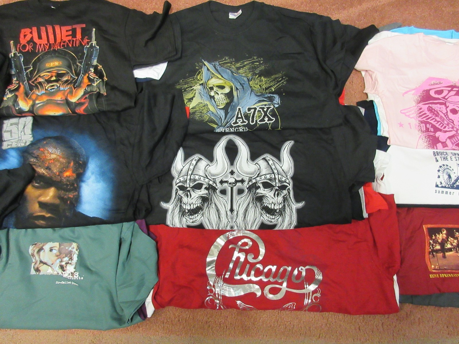 NEW - 50 DIFF. MENS & GIRLS + 5 BONUS MISC. WHOLESALE CONCERT MUSIC BAND T-SHIRT