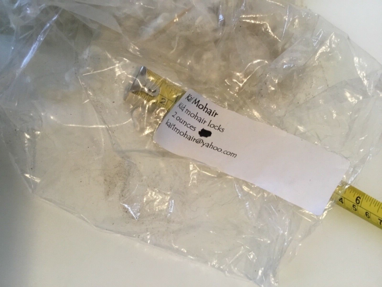 Kid Mohair Locks 2 Oz. Raw Unwashed Doll Hair Rooting Spinning Fiber