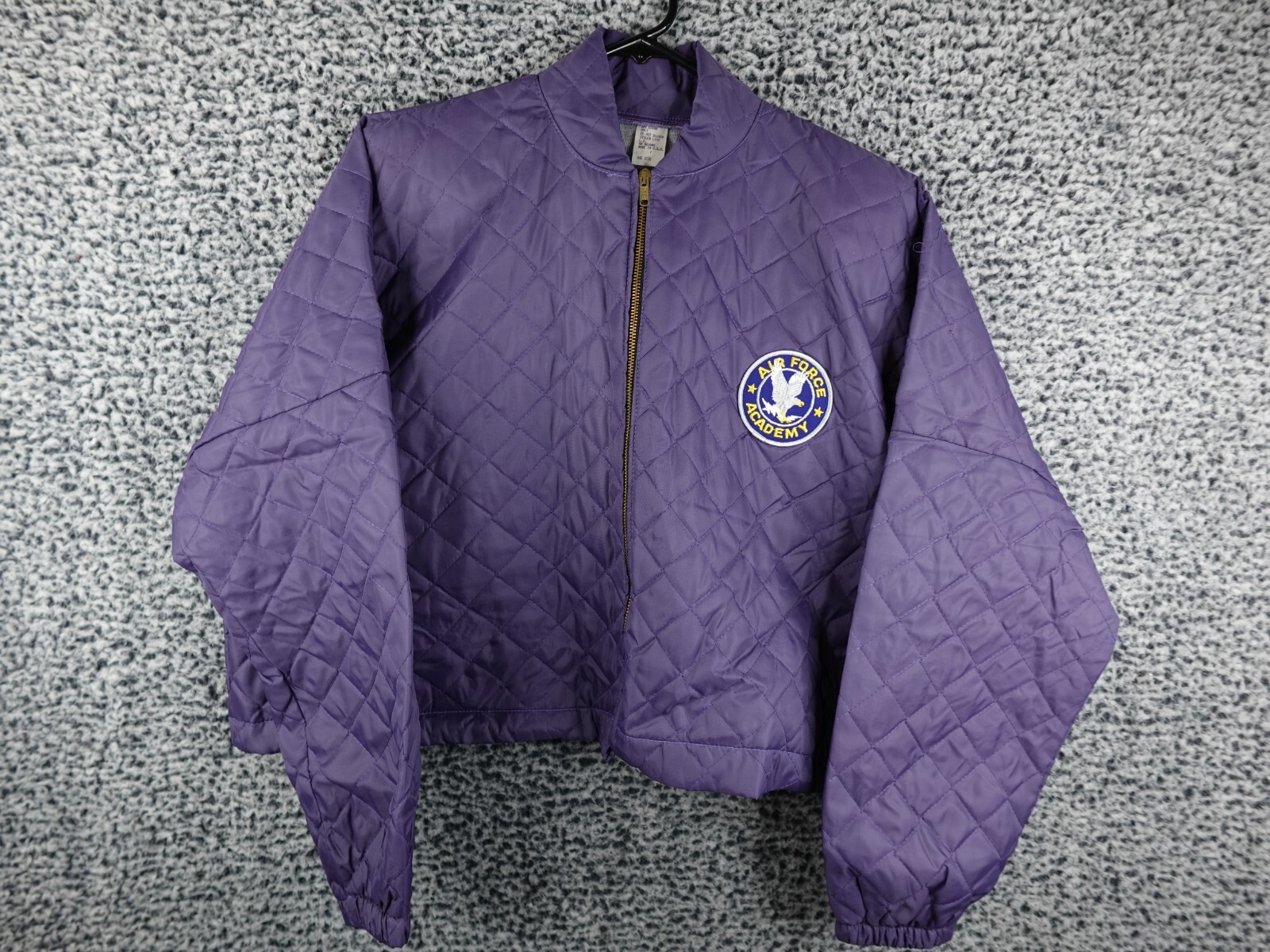 Vintage Air Force Academy Quilted Purple Jacket One Size USA