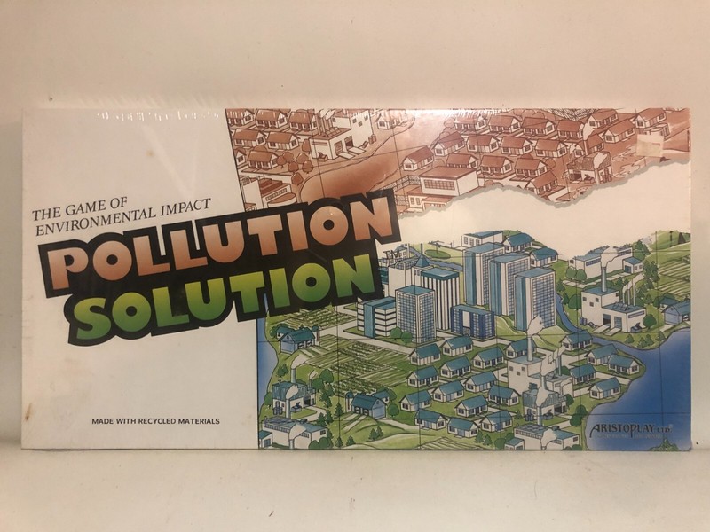 Pollution Solution Board Game of Environmental Impact 1989 Sealed Science