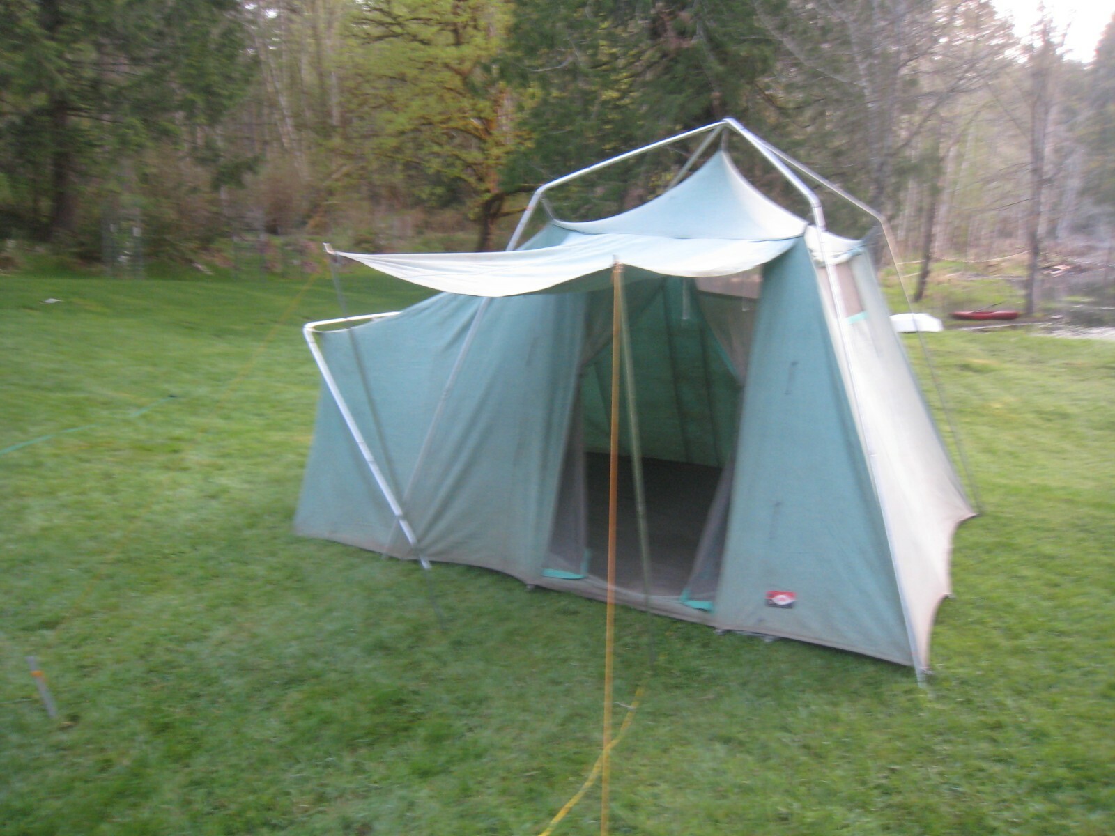 VINTAGE 1960's ERA CANVAS CABIN CAMPING TENT 9 x 12 W ...