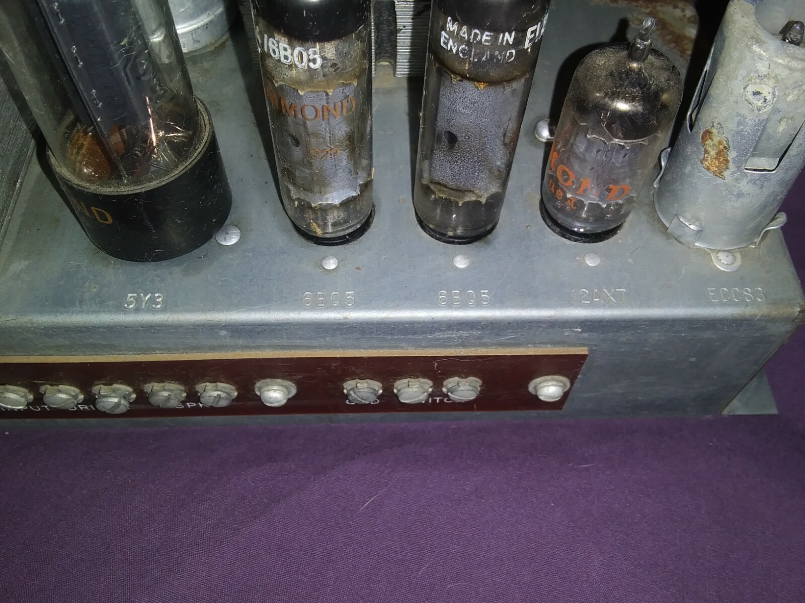 Hammond Organ Tube Reverb Accessory 6BQ5 ECC83 12AX7 5Y3