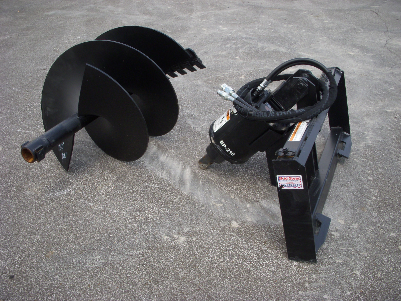 Bobcat Skid Steer Attachment - Lowe BP210 Round Auger with 30