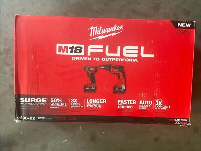 Milwaukee 2896-22 M18 FUEL Drywall Screw Gun / Impact Combo Kit