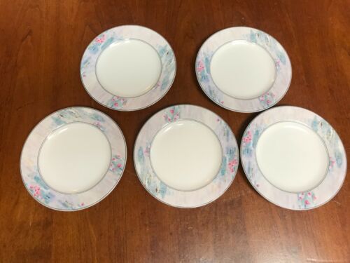 Mikasa Lot of 5 Dessert Plates 6 1/2" Monet Design - Very Nice - Super Strong