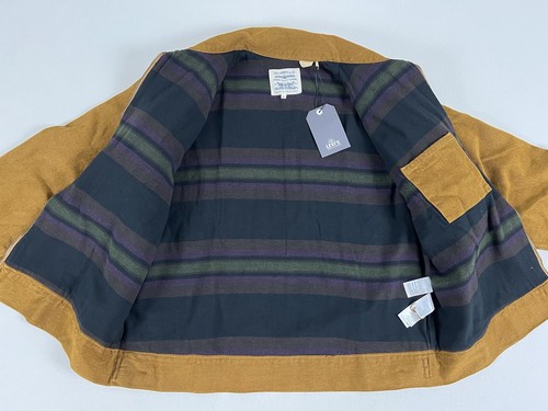 Pre-owned Levi's Levis Made And Crafted Lmc Union Trucker Jacket Nugget Yellow Rinse Brown Xl