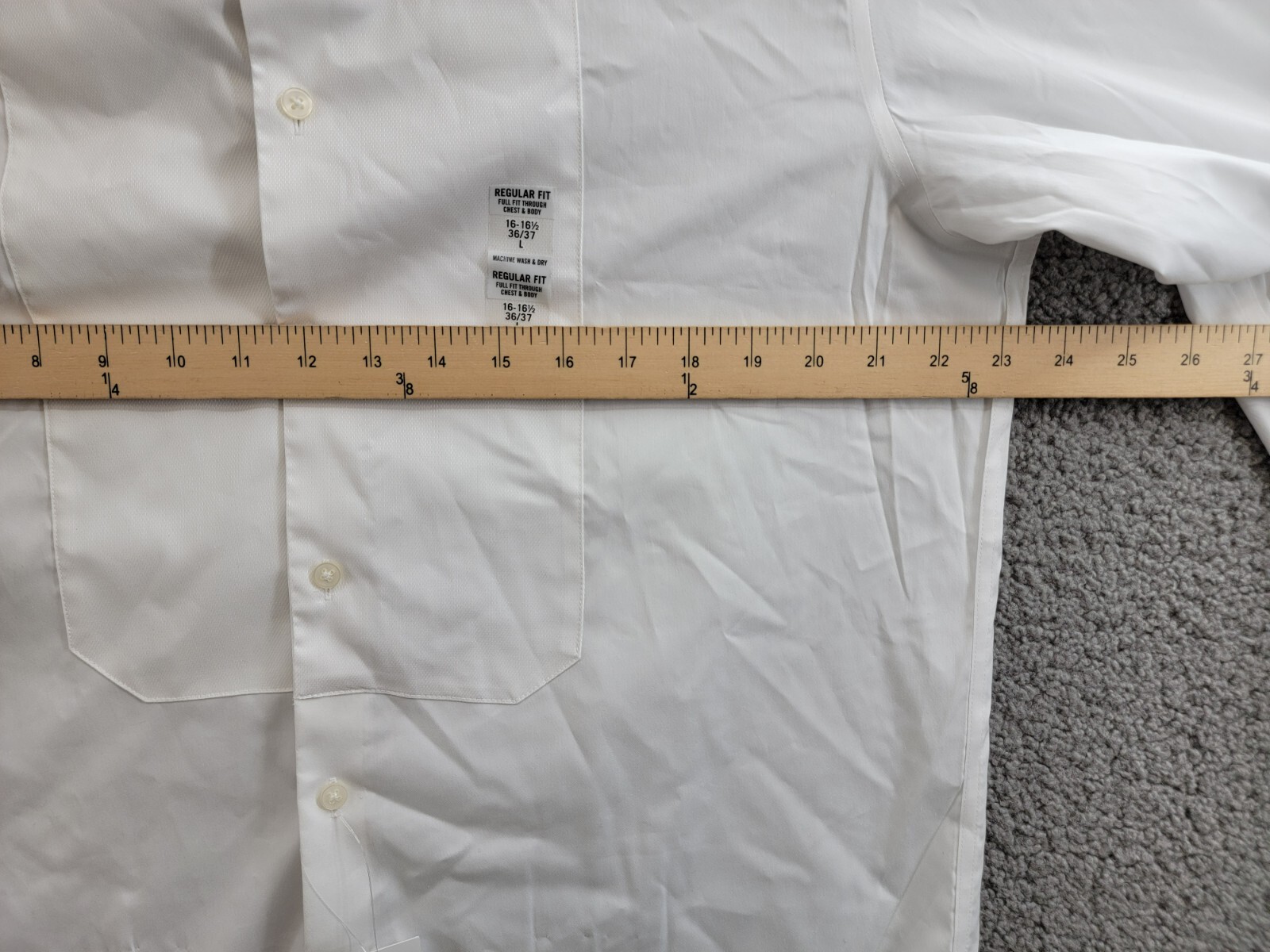 Calvin Klein Infinite Color Regular Fit Dress Shirt Men's L 16-16.5 36-37 White - Picture 6 of 19