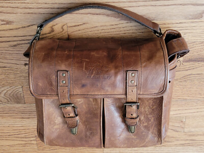 Nikon 100th Anniversary Premium Leather Distressed Bag Antique Cognac by Ona