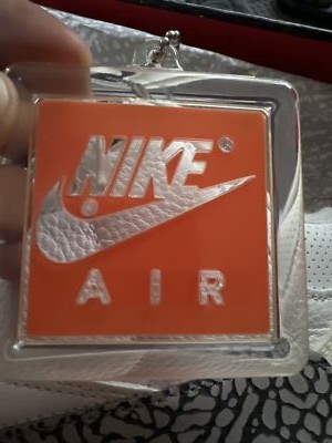 orange nike keychain