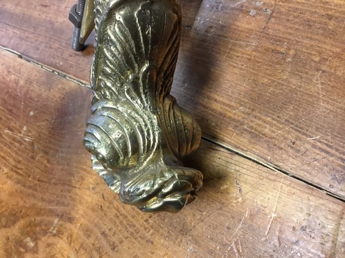 VINTAGE HEAVY BRASS FISH DOOR KNOCKER HAND MADE CUTAJAR WORKS MALTA