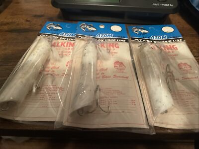 3 ATOM  Talking 58pSTRIPER SWIPER 1-1/4oz High Impact Lure Popping Plug New