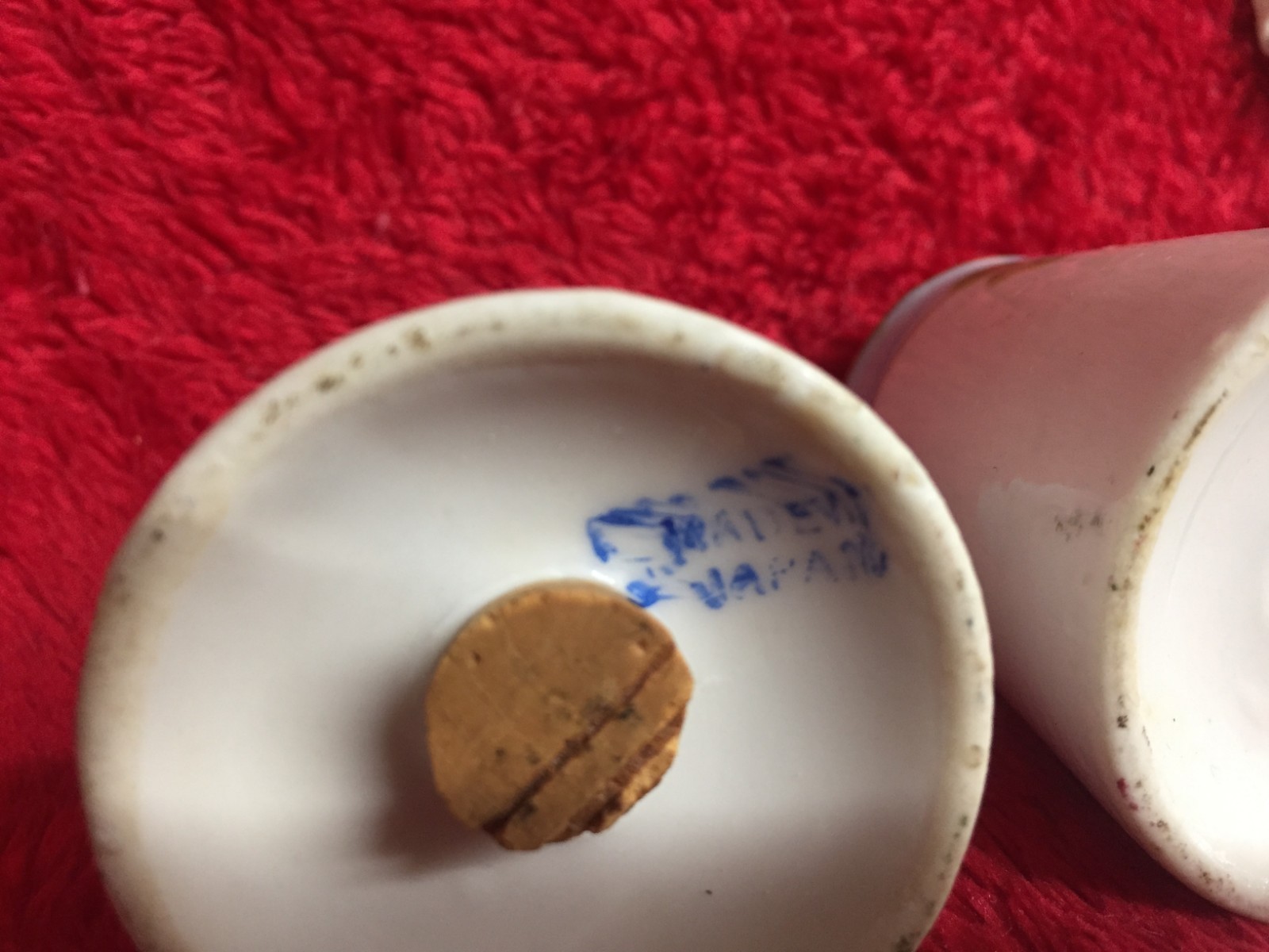 Vintage Salt & Pepper Shaker Set with Pink Rose Filigree Design Japan Porcelain