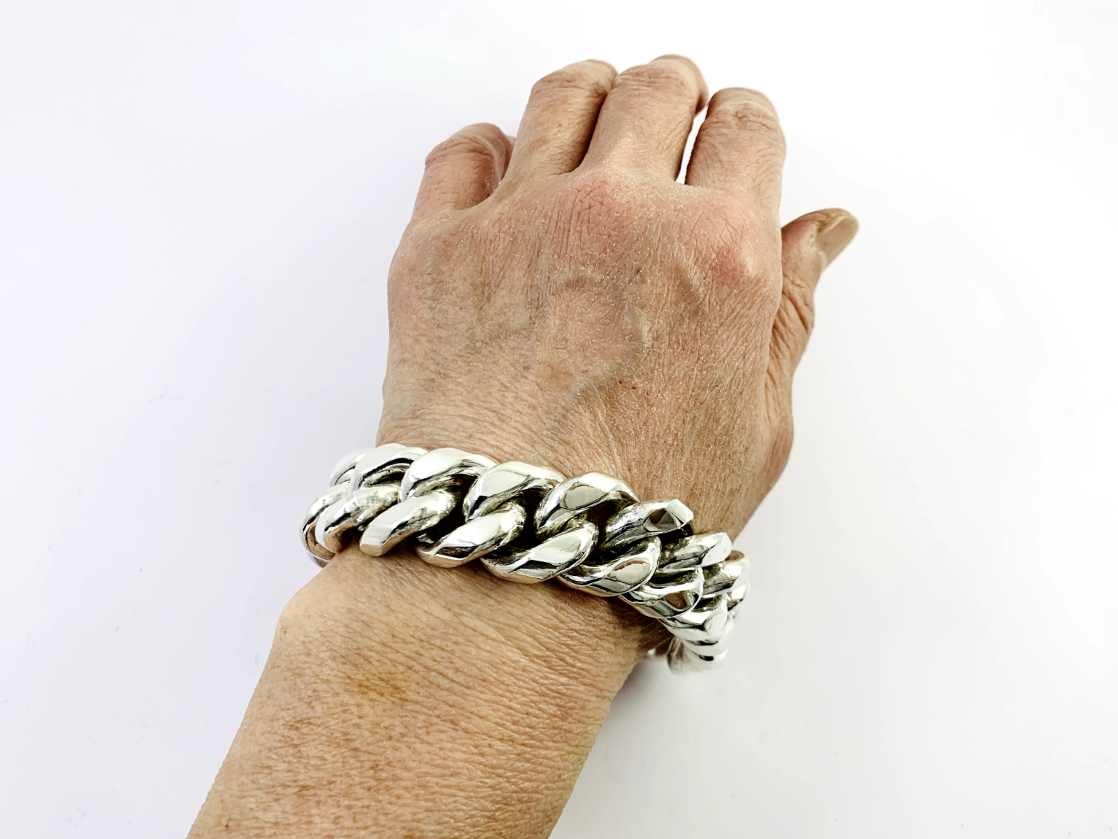 Very Heavy Taxco Mexico 925 Sterling Silver Curb Chain Very Heavy Taxco Mexico 925 Sterling Silver Curb Chain
