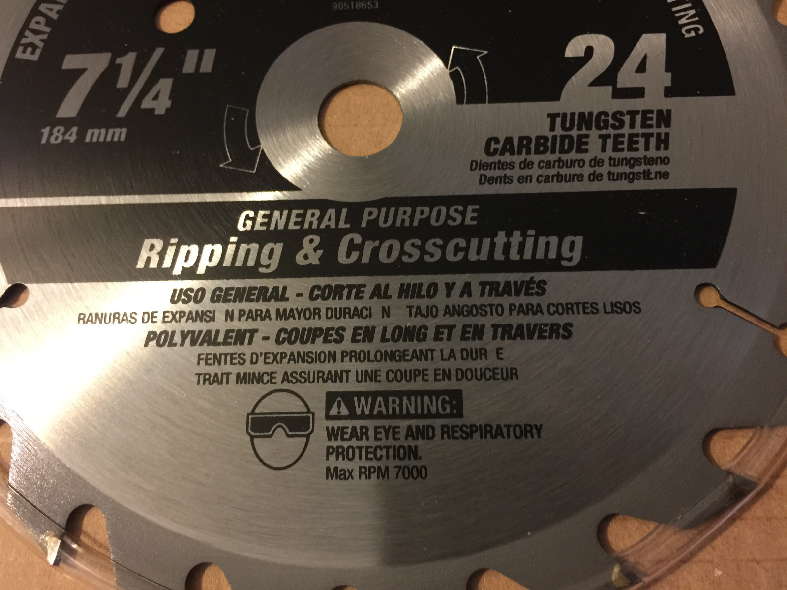 Black and Decker General Purpose Ripping & Crosscutting Steel Blade 7.25 inches