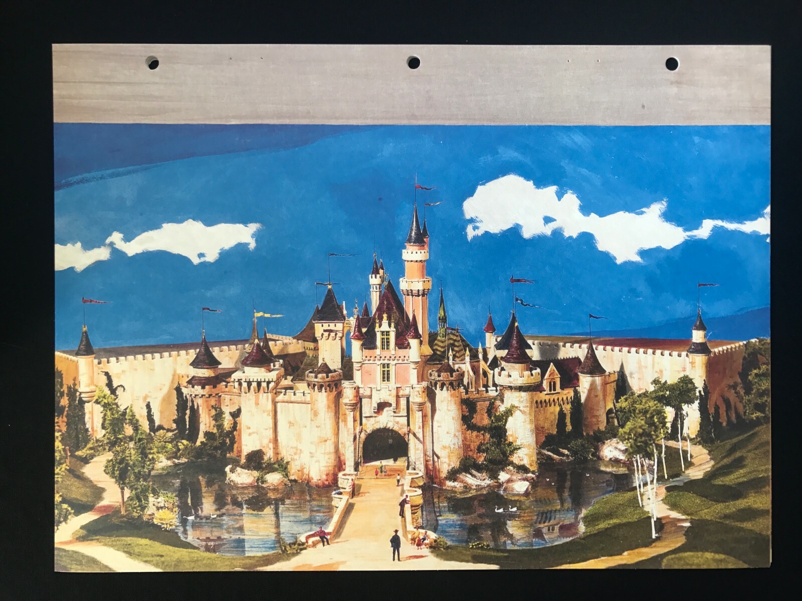 【中古】 Impressions of France DISNEYLAND Concept Art Lithograph 60th VIP Gift 9x12 1954