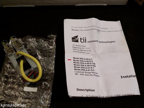 Tii Sealed Customer Bridge Module Model 95S-A-00-0-2 For The NID's Boxes
