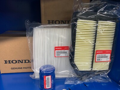 GENUINE HONDA 2013-2017 ACCORD 4CYL OIL AIR CABIN FILTER PACK (5A2/SDA/PLM)