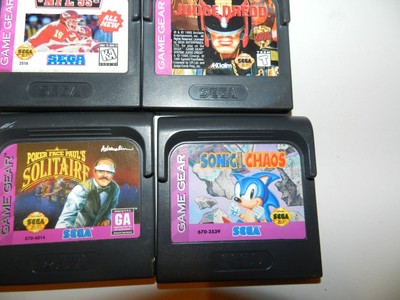 SEGA GAME GEAR Lot Sonic/Judge Dread/Nfl 95