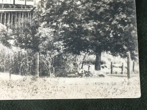On The Wabash, Albia, Iowa, 1909 RPPC Postcard ~ Train Engine on Railroad Bridge