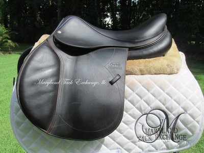 17'' DEVOUCOUX BIARRITZ CALFSKIN close contact jumping saddle # 1 short flaps