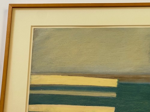 Mystery Artist Painting Pastel Drawing Important Modernist 1970’s Expressionism