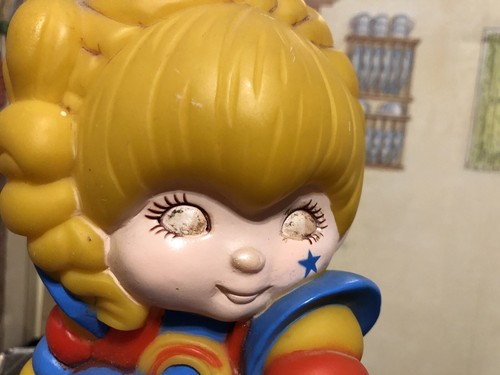 Vintage Rainbow Brite Bank 1983 Hallmark Kats Meow Coin Bank Made In Hong Kong