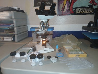 AmScope B100C 40X-2500X 20W Binocular Halogen Microscope Set