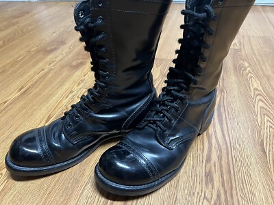 corcoran 1500 10 black leather cap toe jump boots made in usa size 9 d 284846237533