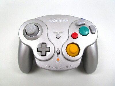Nintendo GameCube Wavebird Controller Silver OEM Tested Works No Receiver
