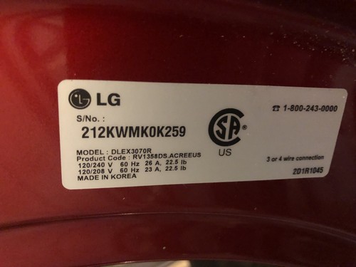 Red Lg Washer And Electric Dryer