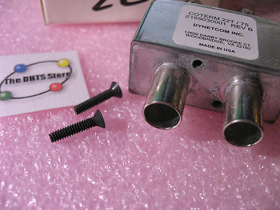 Dynetcom 2169030001 Rev-B Dual Connector Adapter COTERM 22T to BNC 75 Ohm NOS