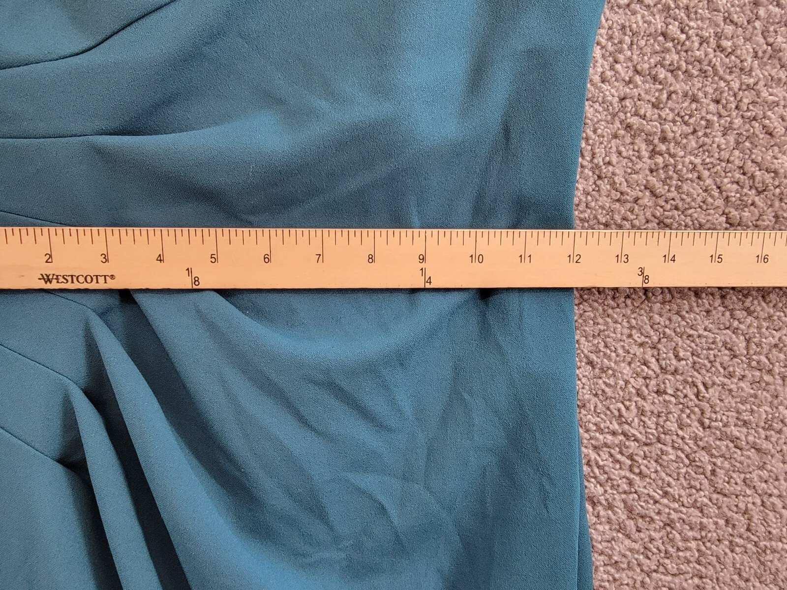 AQUA Cutout One Shoulder Gown Women's 0 Azure Solid Asymmetric Back Zip Closure - Picture 6 of 15