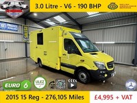 2015 15 Reg Mercedes Sprinter 519 CDI MWB Auto Ex-NHS Ambulance Service + VAT