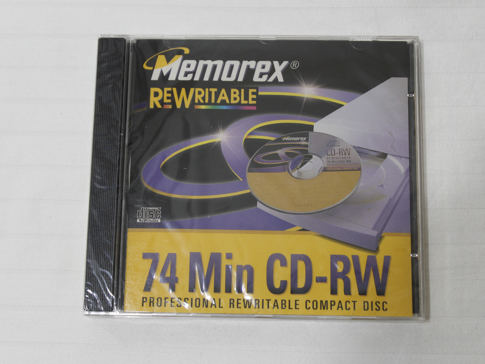 Vintage Memorex Professional Rewritable Compact Disk 74 Min CD-RW New In Case