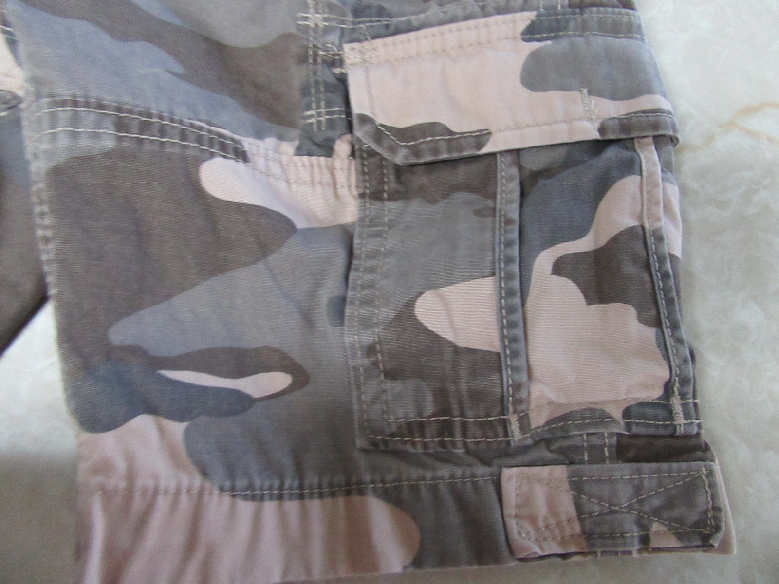 Gap Kids Camo Cargo Shorts Sz 7 Camouflage Adjustable Waist Boys Summer Spring