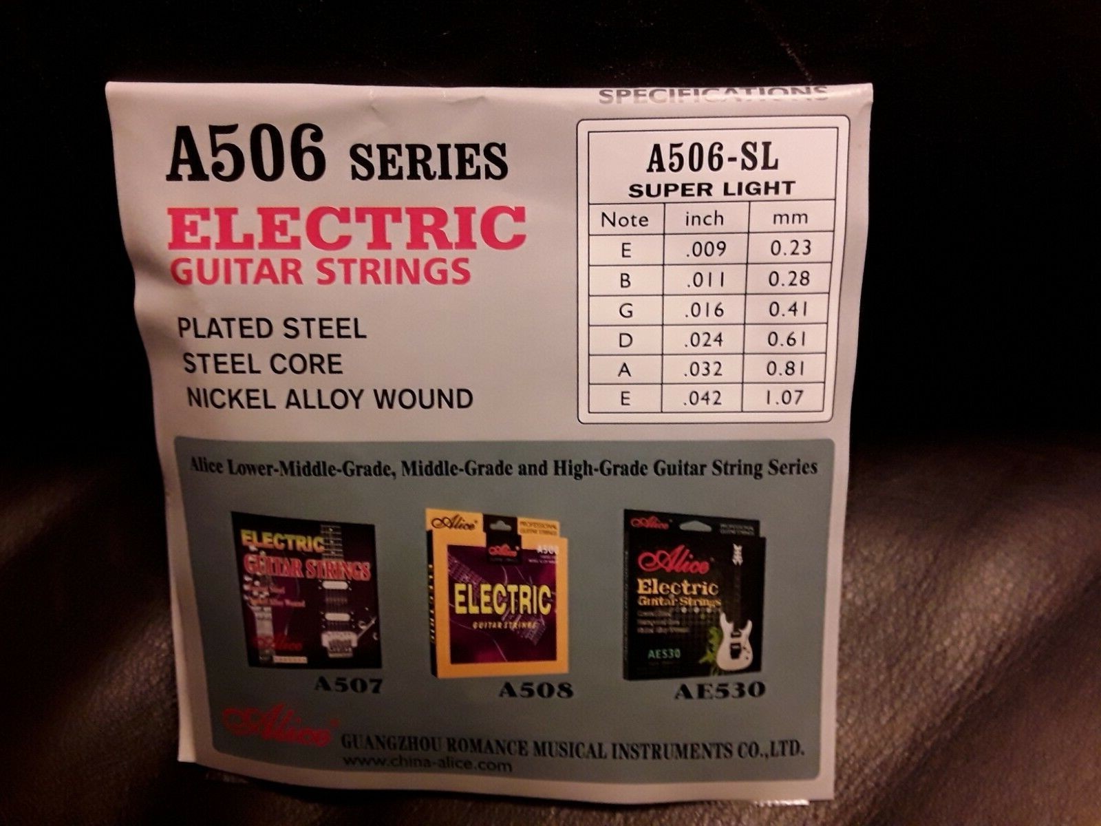 10 Sets Alice Electric Guitar Strings 6 Strings Set A506SL