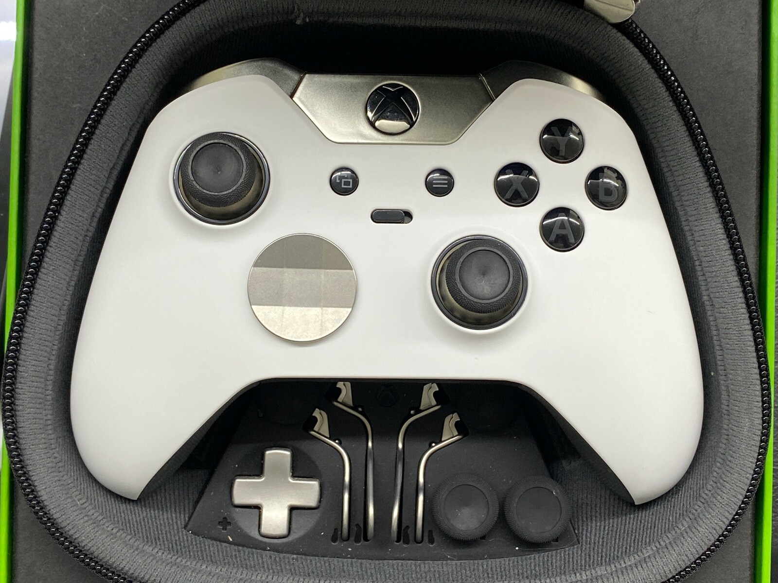 Custom Soft Touch White Face Microsoft Xbox One Black Elite