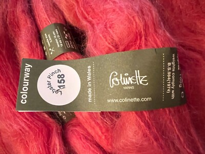 Colinette Mohair Yarn 50g Hand Dyed Beautiful Color 158 ''Lobster Pinch'' 7 Hanks