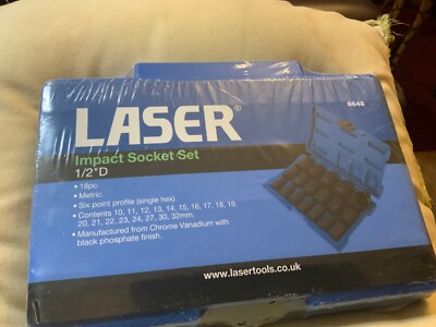 Laser Tools Impact Socket Set 1/2''D 18pc 6648