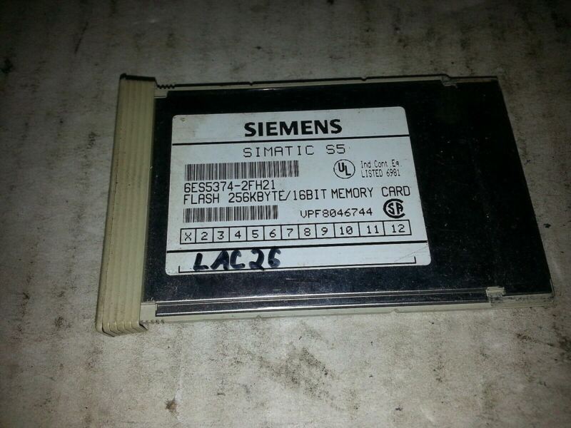 Siemens Simatic S5 6es5374-2fh21 Flash 256kb/16bit Memory Card  Vpf8046744 Lac26