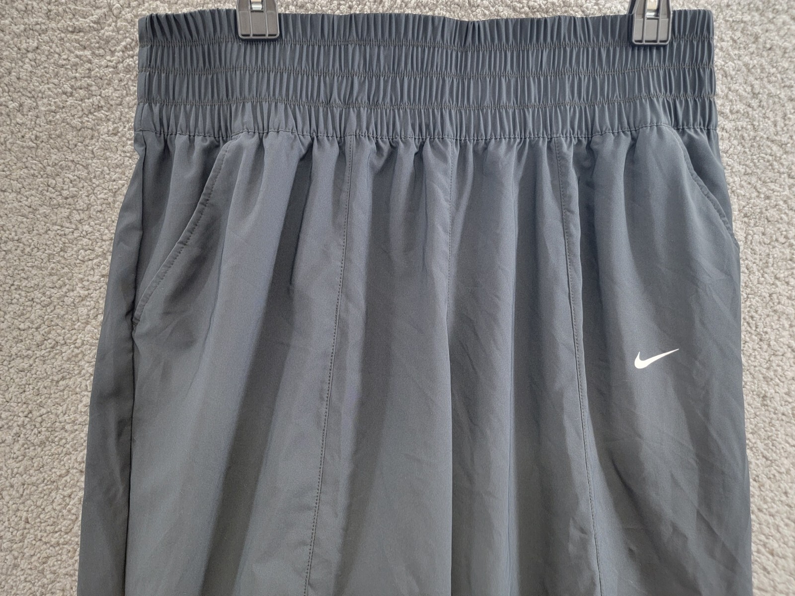 Nike Plus Size Dri-FIT One Ultra High-Waist Pants Women's 1X Black Elastic Waist - Picture 3 of 18