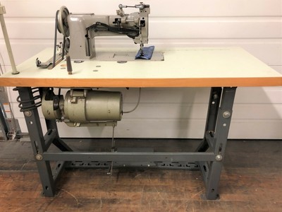 JUKI LUH-526 2 NEEDLE WALKING FOOT SPLIT BAR 1/4  110V INDUSTRIAL SEWING MACHINE