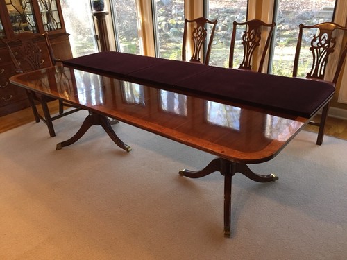 Hickory White Whitehall II Formal Dining Room Suite with Breakfront Walnut