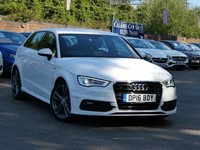 2016 Audi A3 1.4 TFSI 150 S Line 5dr S Tronic [Nav] White HATCHBACK Petrol Autom